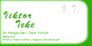 viktor teke business card